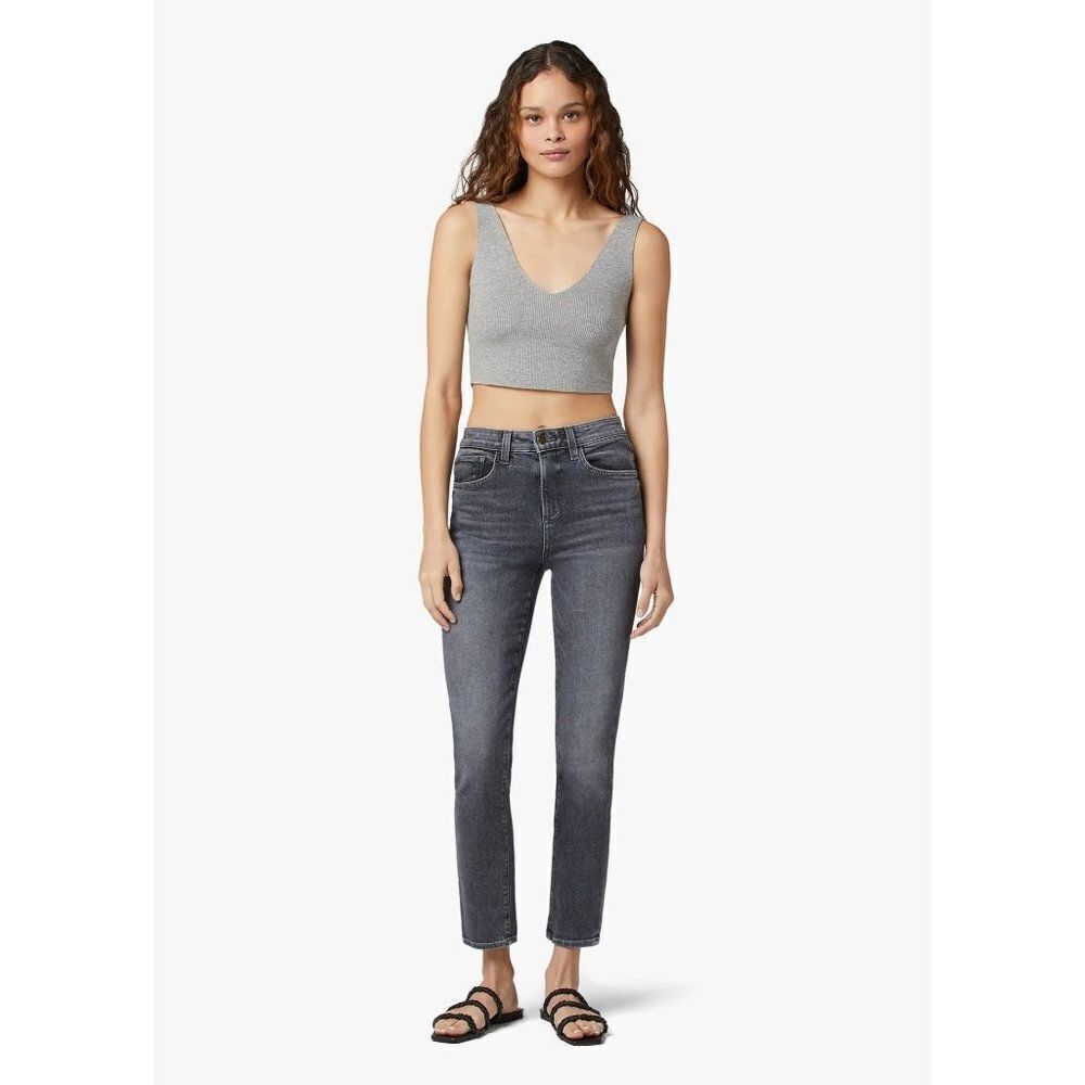 NEW Favorite Daughter High Rise Slim Straight Jeans Black Size 23